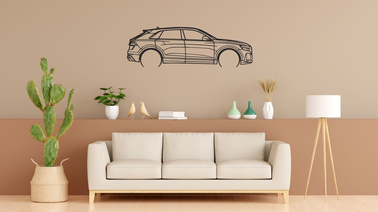 Audi Q8 – Découpe murale en acier