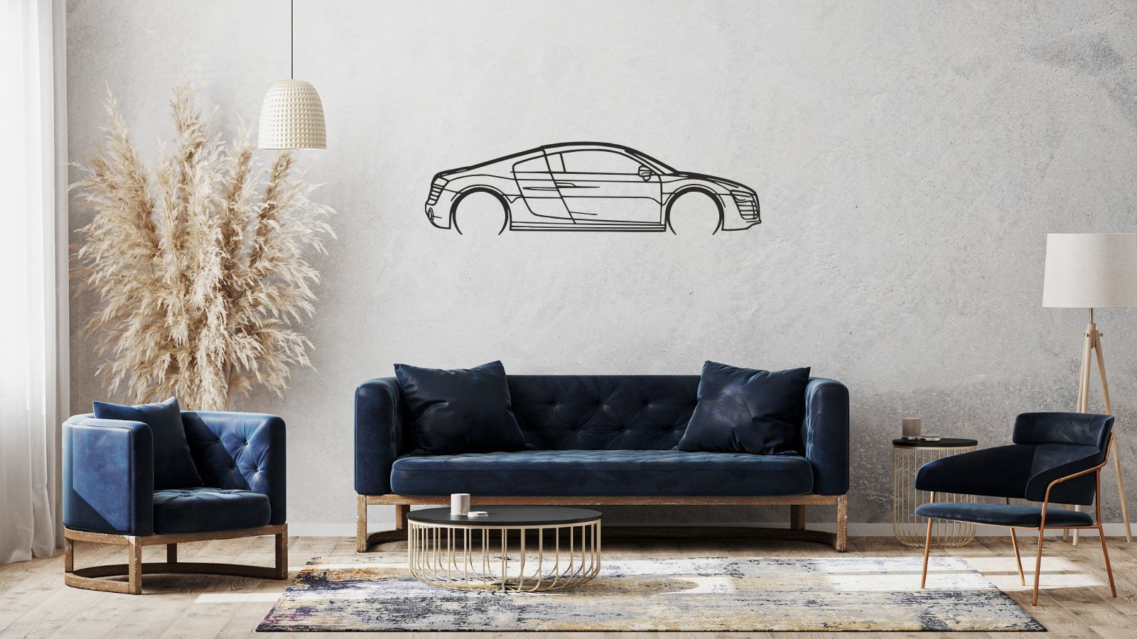 Audi R8 V10 – Découpe murale en acier