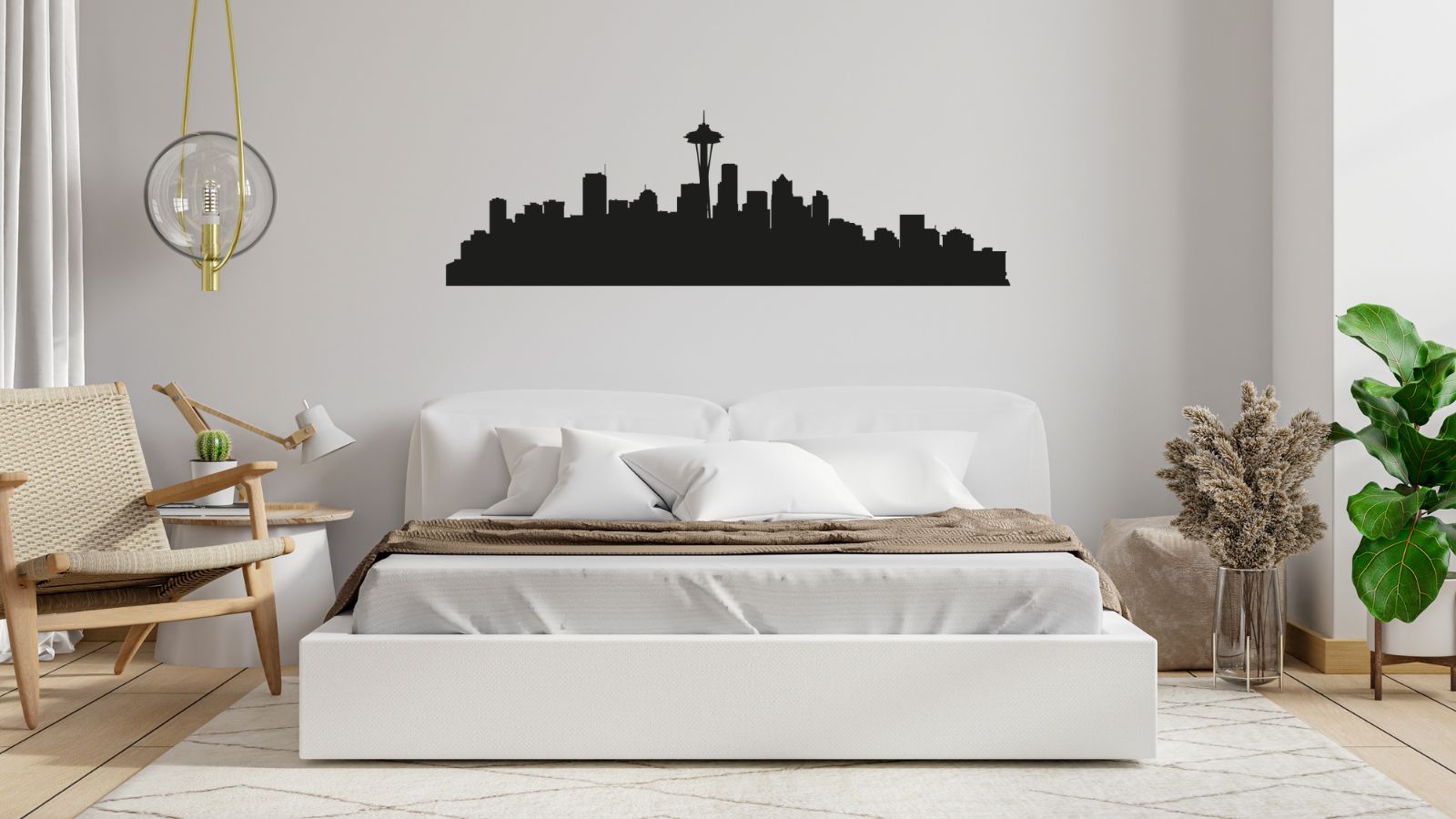 Skyline de Seattle – Découpe murale en acier