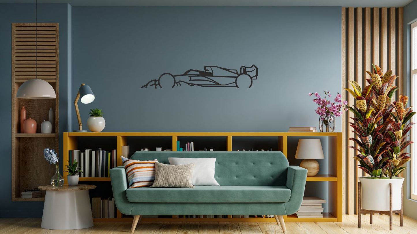 Formule 1 – Découpe murale en acier