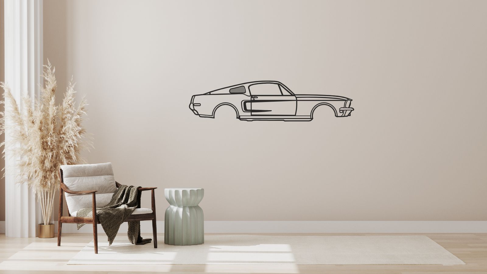Ford Mustang – Découpe murale en acier