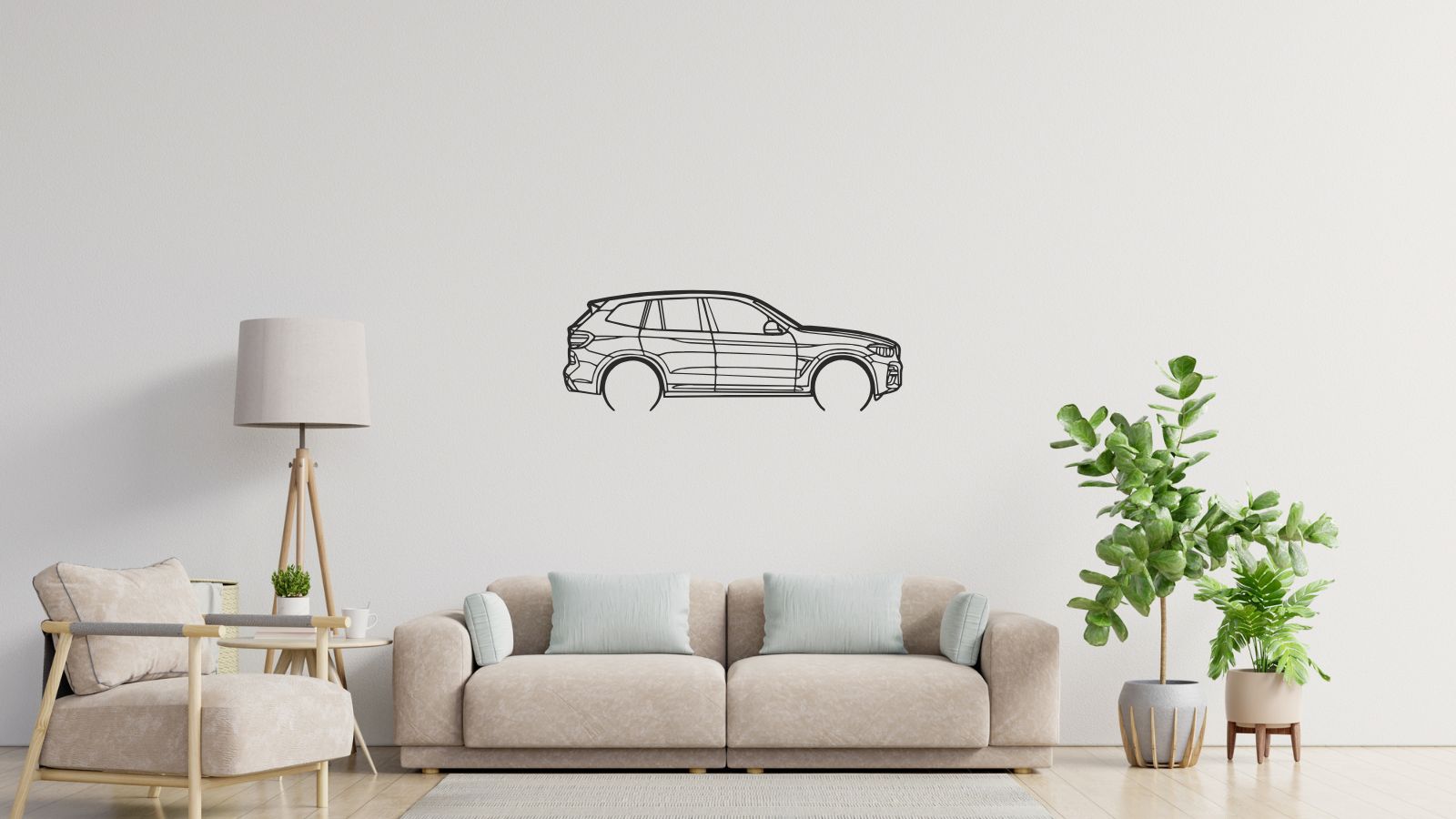 BMW X3 – Découpe murale en acier