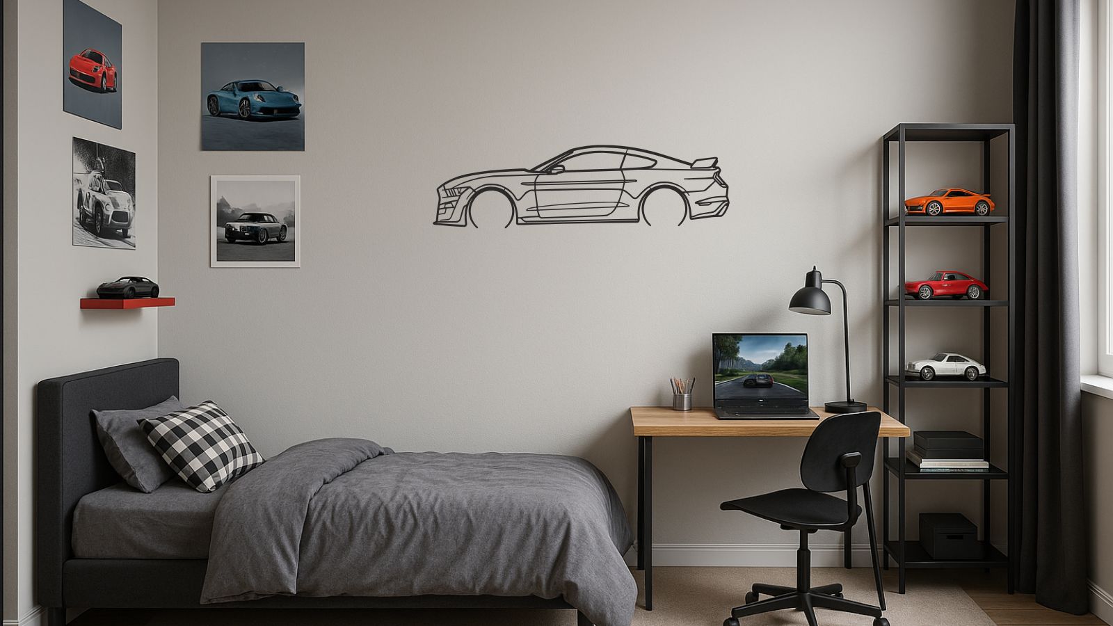 Mustang Shelby GT500 – Découpe murale en acier