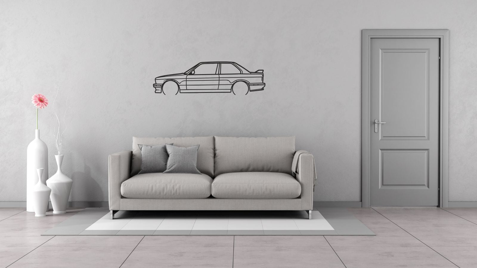 BMW E30 M3 – Découpe murale en acier