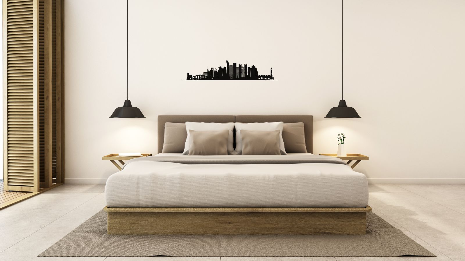 Skyline de Doha – Découpe murale en acier