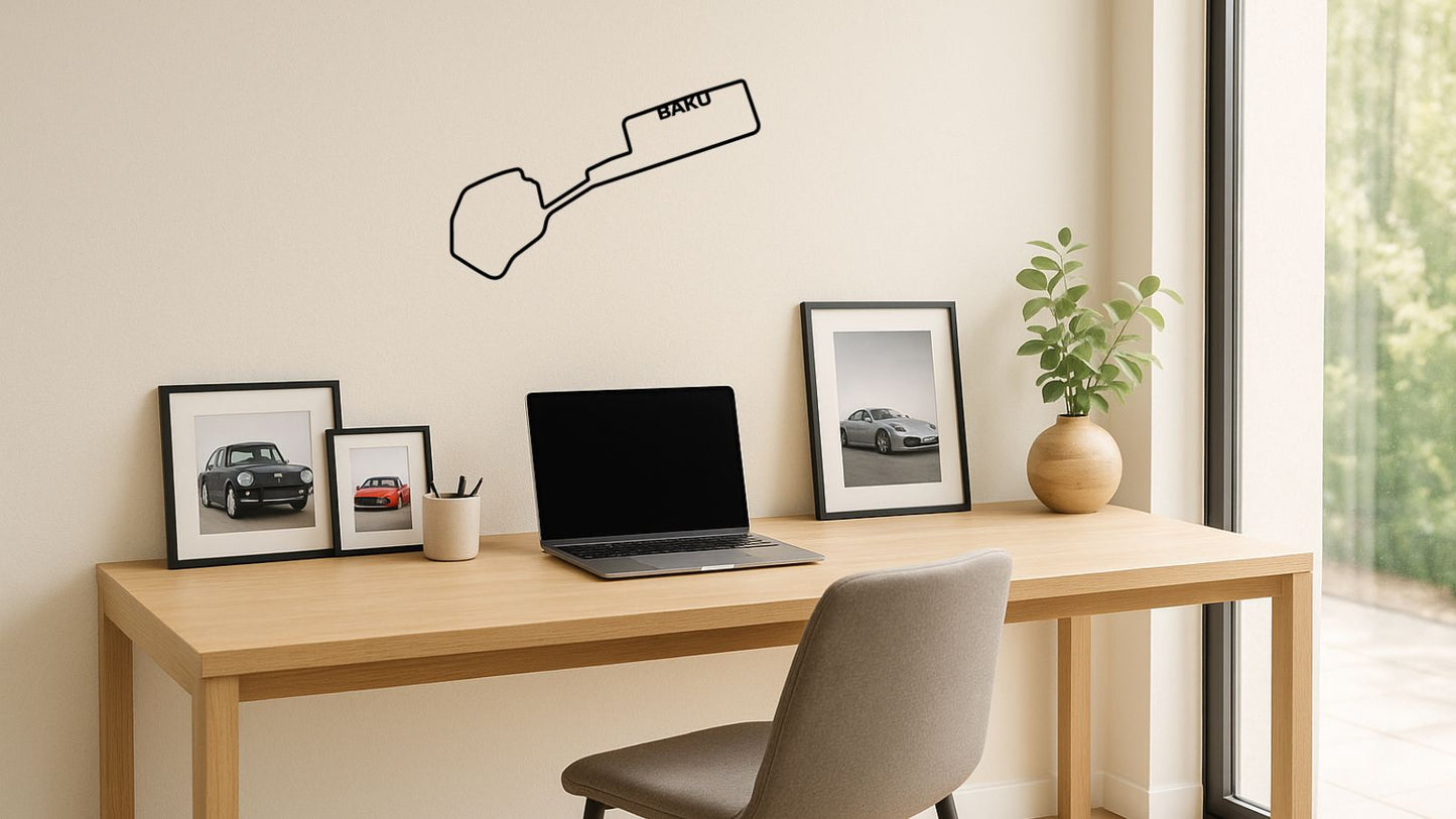 Circuit de Bakou – Découpe murale en acier