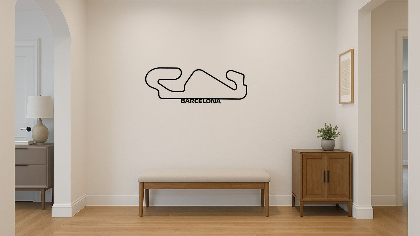 Circuit de Barcelone – Découpe murale en acier
