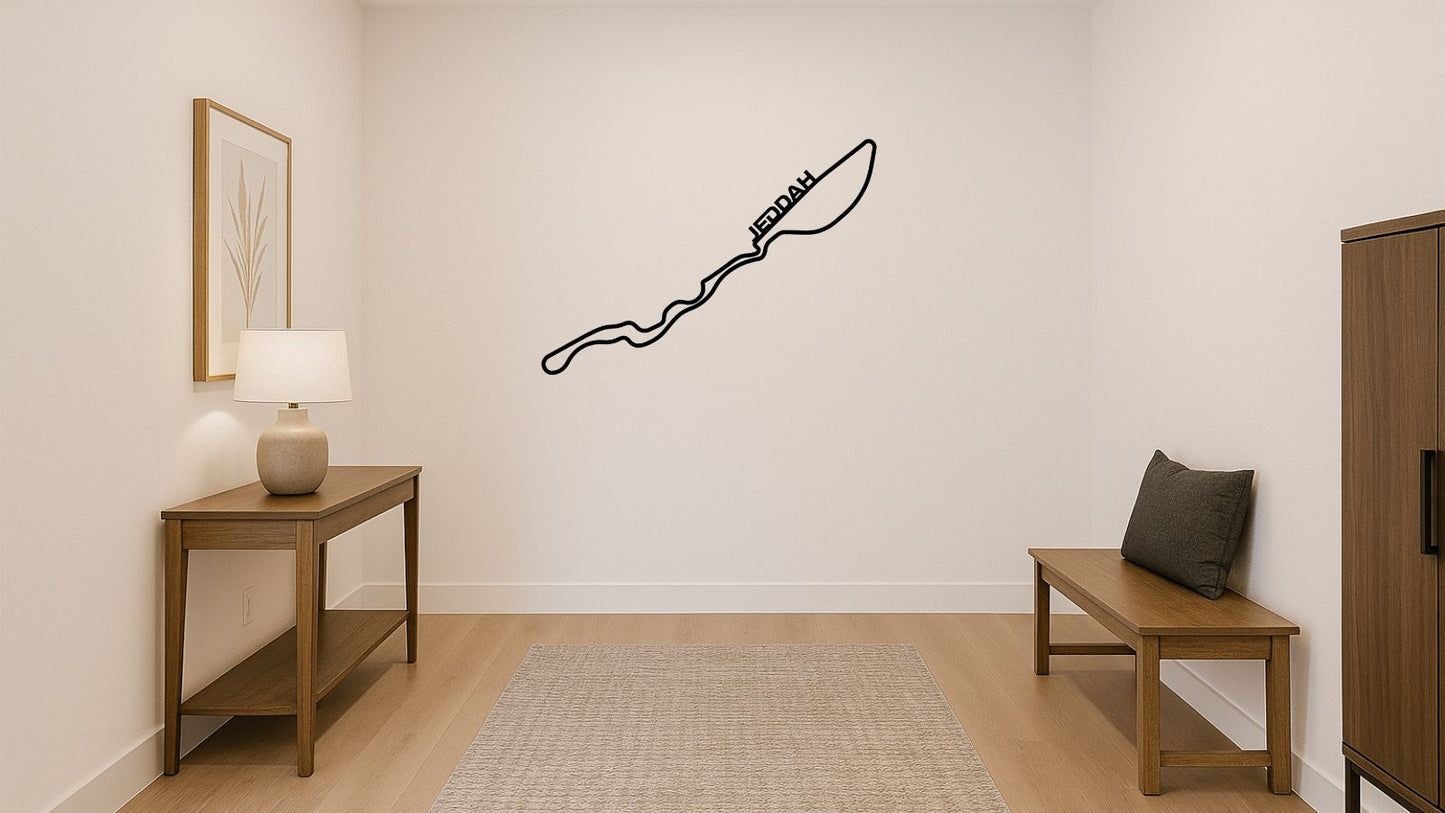 Circuit de Jeddah – Découpe murale en acier