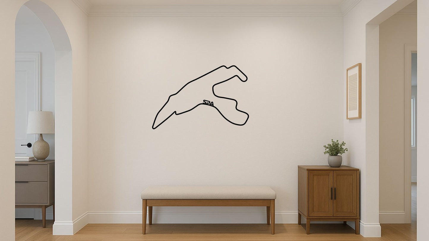 Circuit de Spa-Francorchamps – Découpe murale en acier