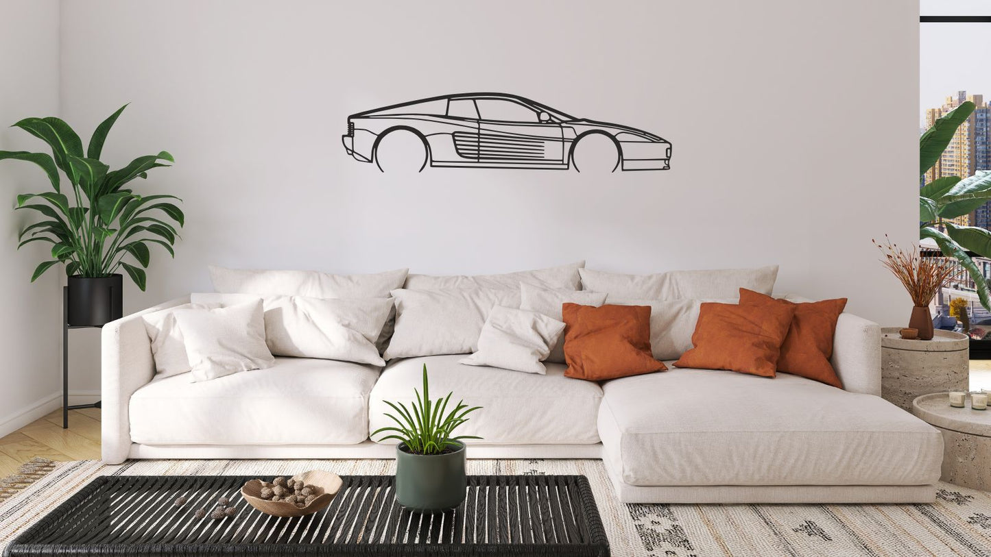 Ferrari Testarossa – Découpe murale en acier