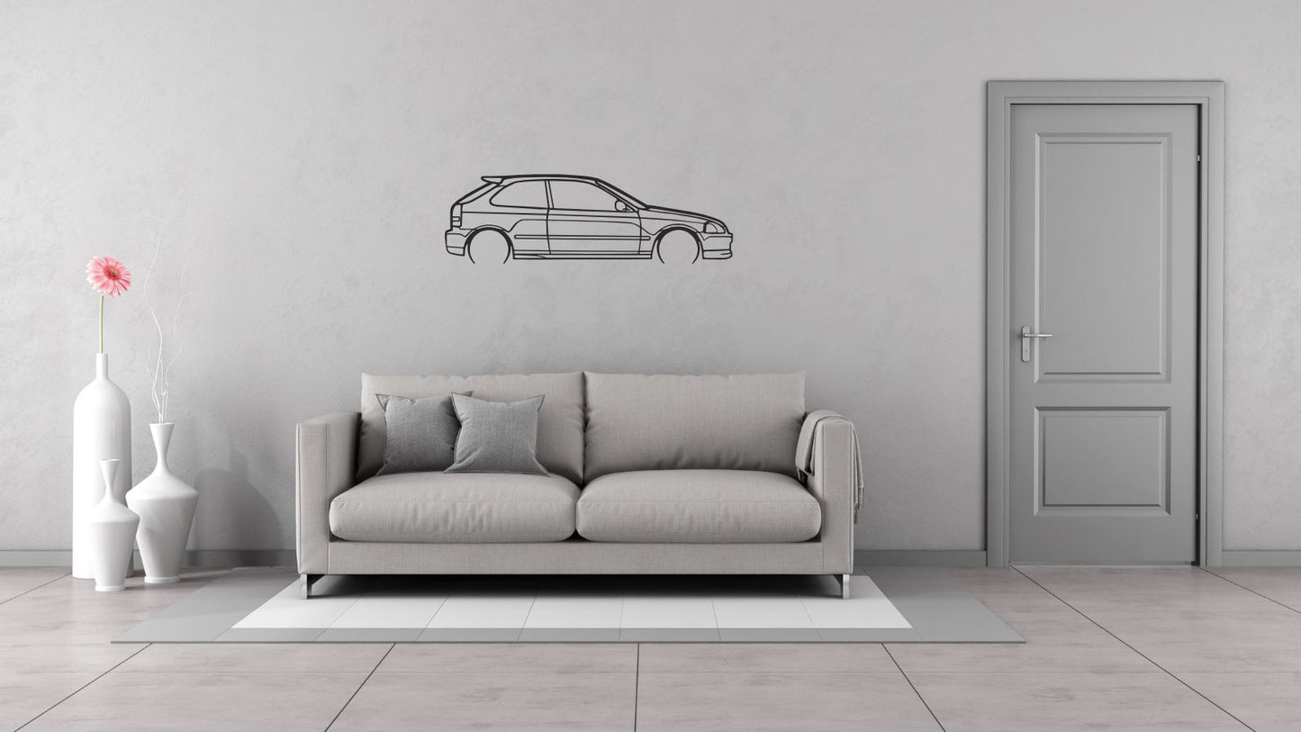 Honda civic Type R EK9 - Découpe mural en métal