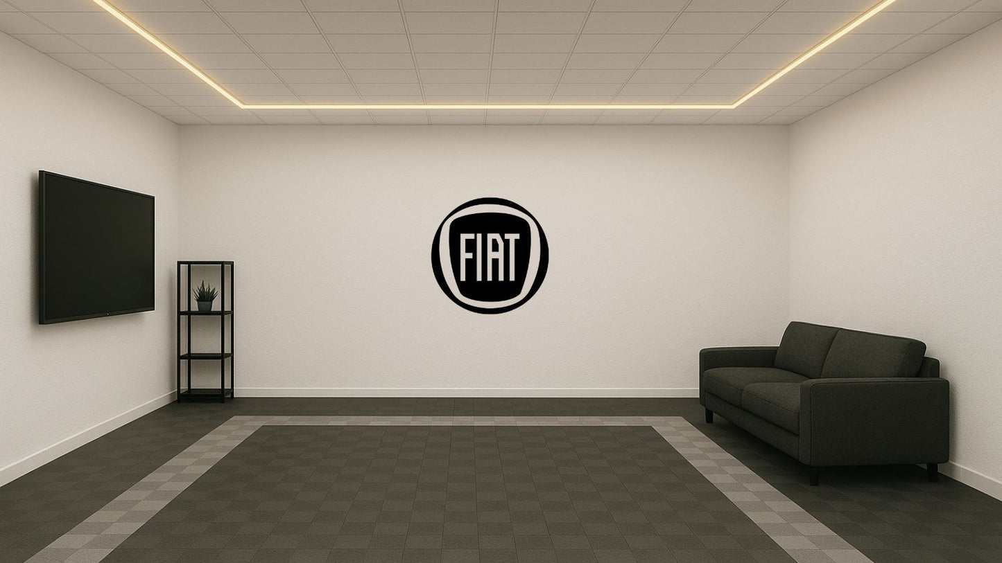 Logo Fiat – Découpe murale en acier