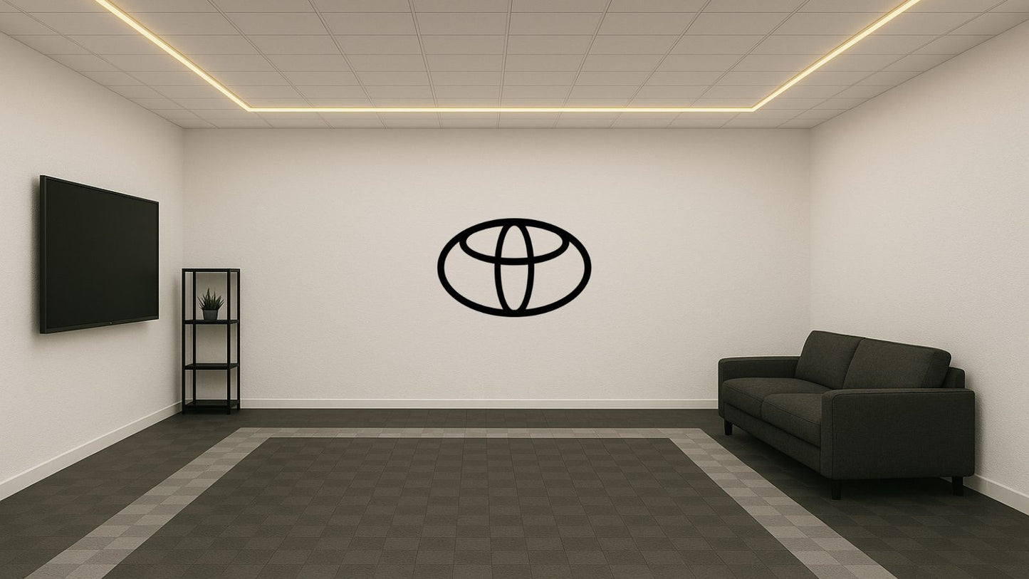 Logo Toyota – Découpe murale en acier