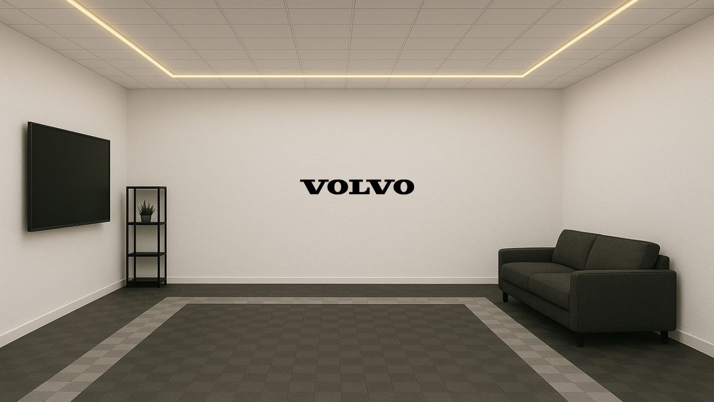 Logo Volvo – Découpe murale en acier