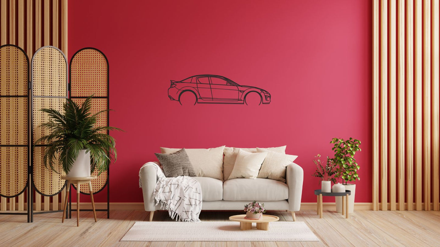 Mazda RX-8 – Découpe murale en acier