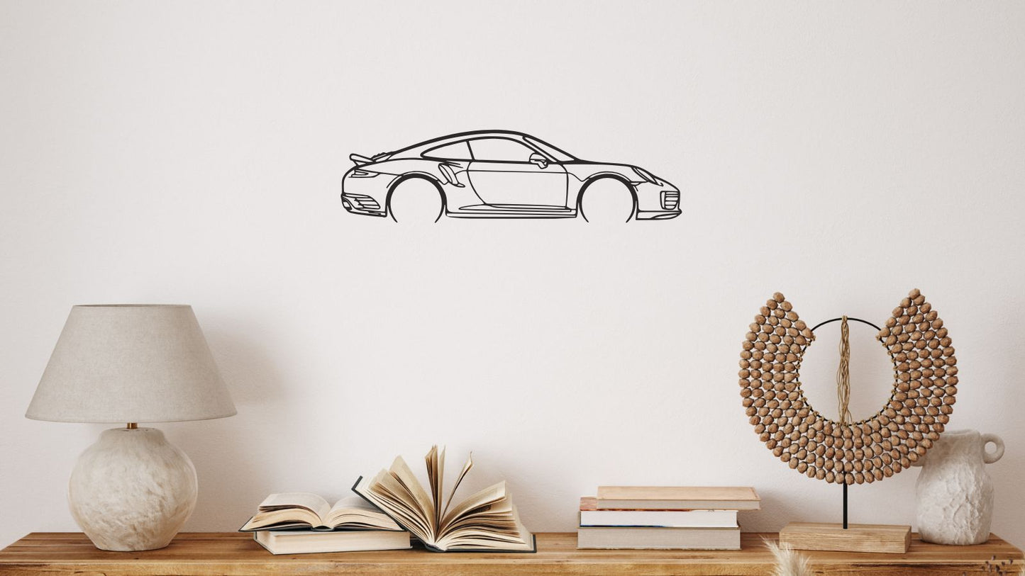 Porsche 911 Turbo S – Type 991 – Découpe murale en acier