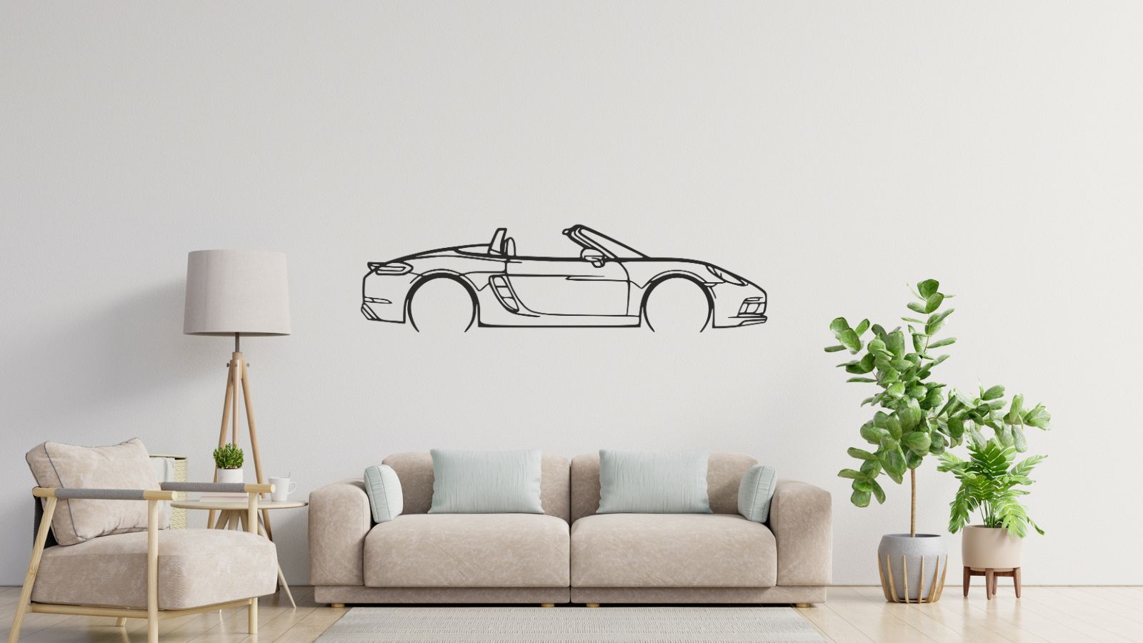 Porsche 718 GTS Plaque murale Porsche 718 Boxster GTS en métal – Décoration élégante pour passionnés d’automobile