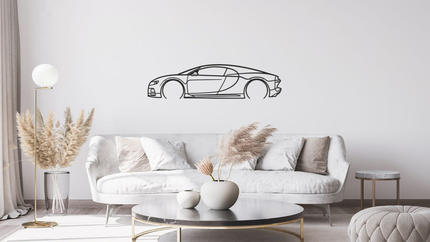 Bugatti Chiron – Découpe murale en acier