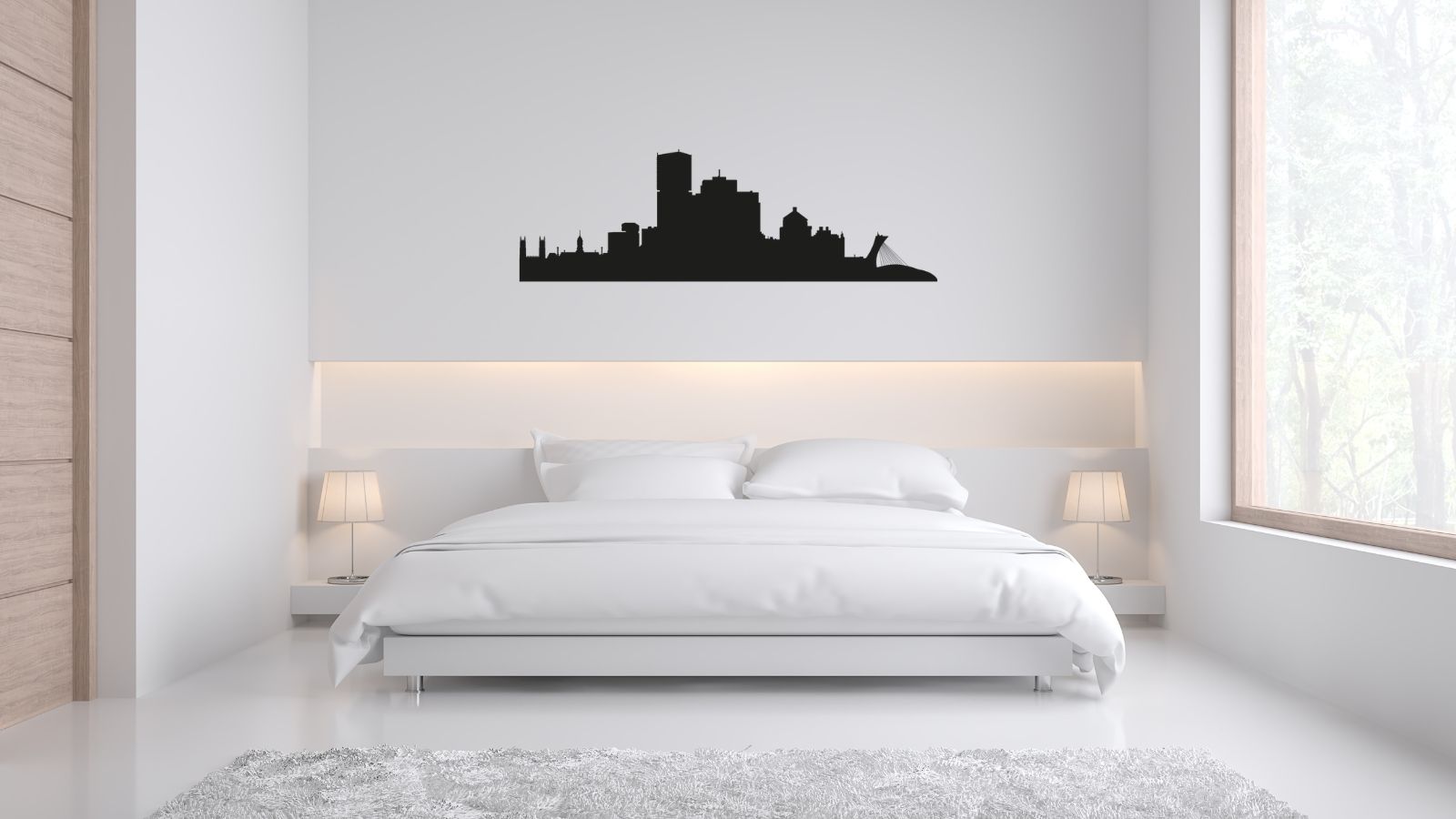 Skyline de Montréal – Découpe murale en acier