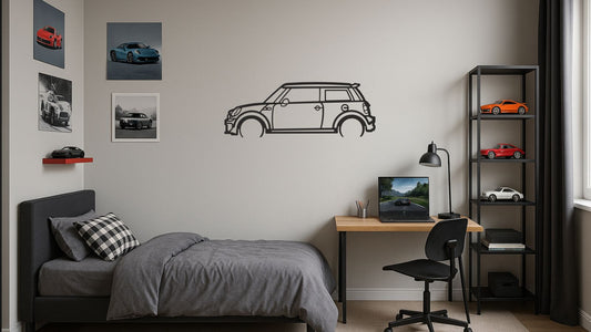 Mini Cooper – Découpe murale en acier