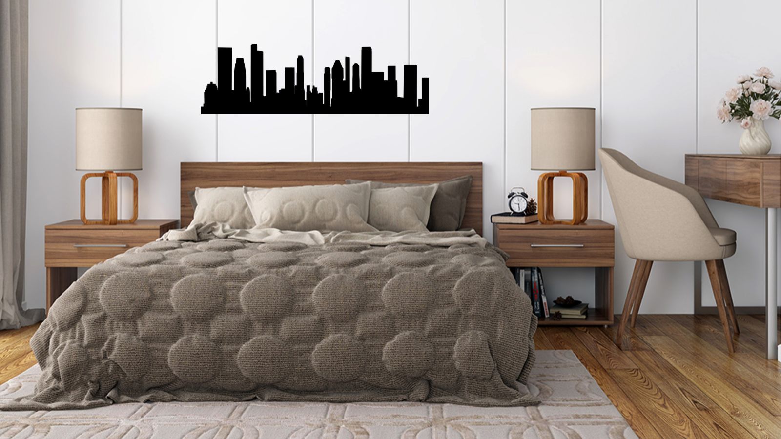 Skyline de Singapour – Découpe murale en acier
