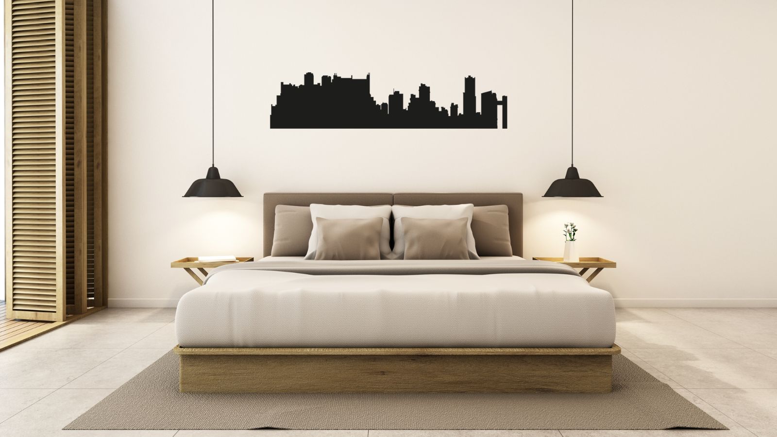 Skyline de Valence – Découpe murale en acier