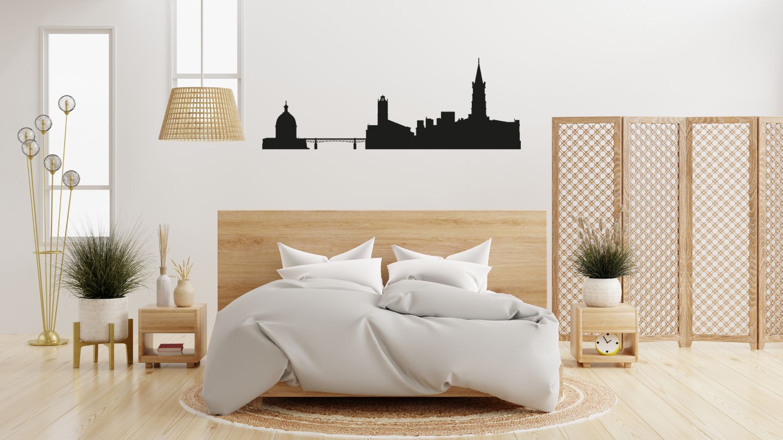 Skyline de Toulouse – Découpe murale en acier