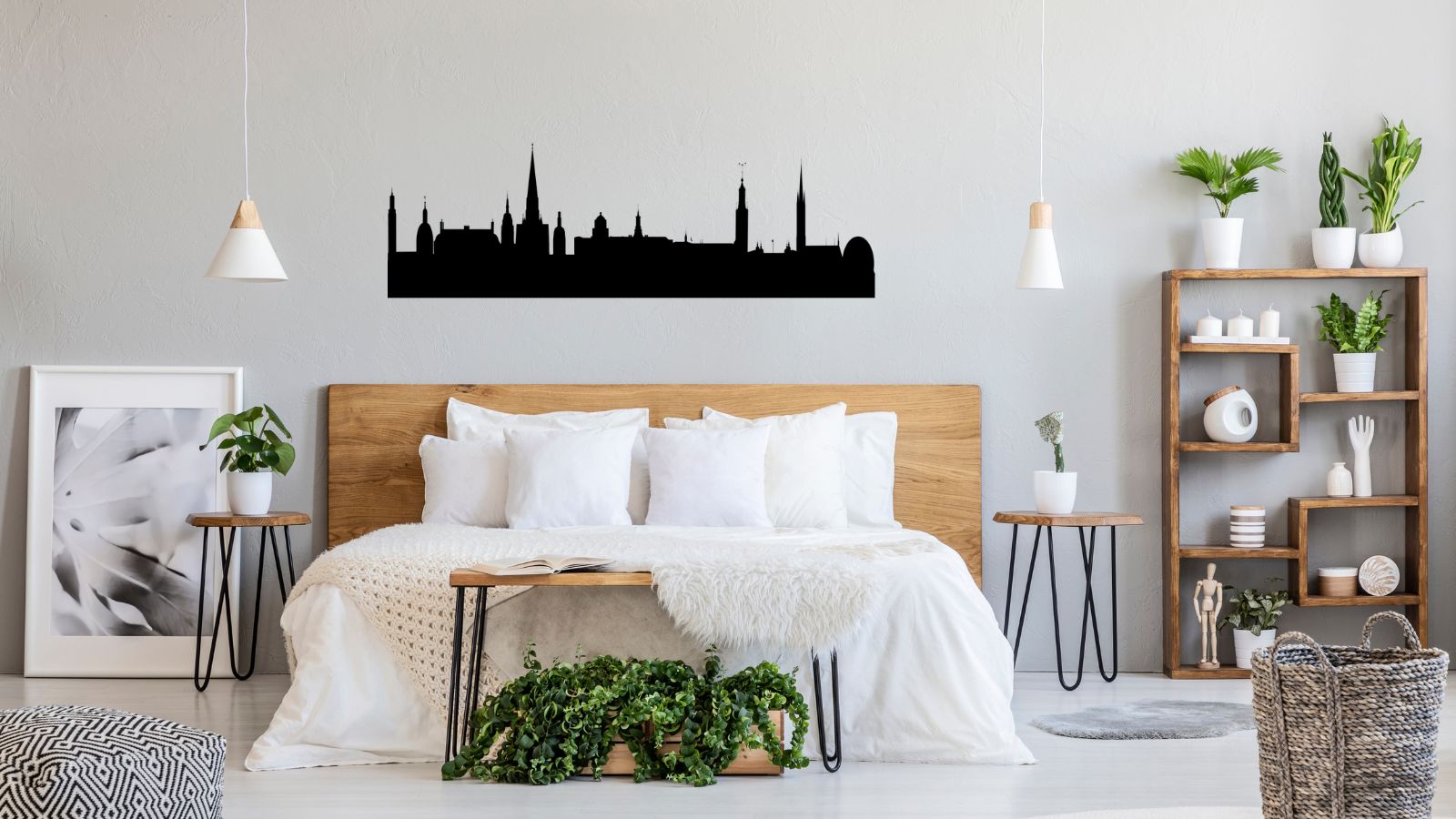 Skyline de Stockholm – Découpe murale en acier