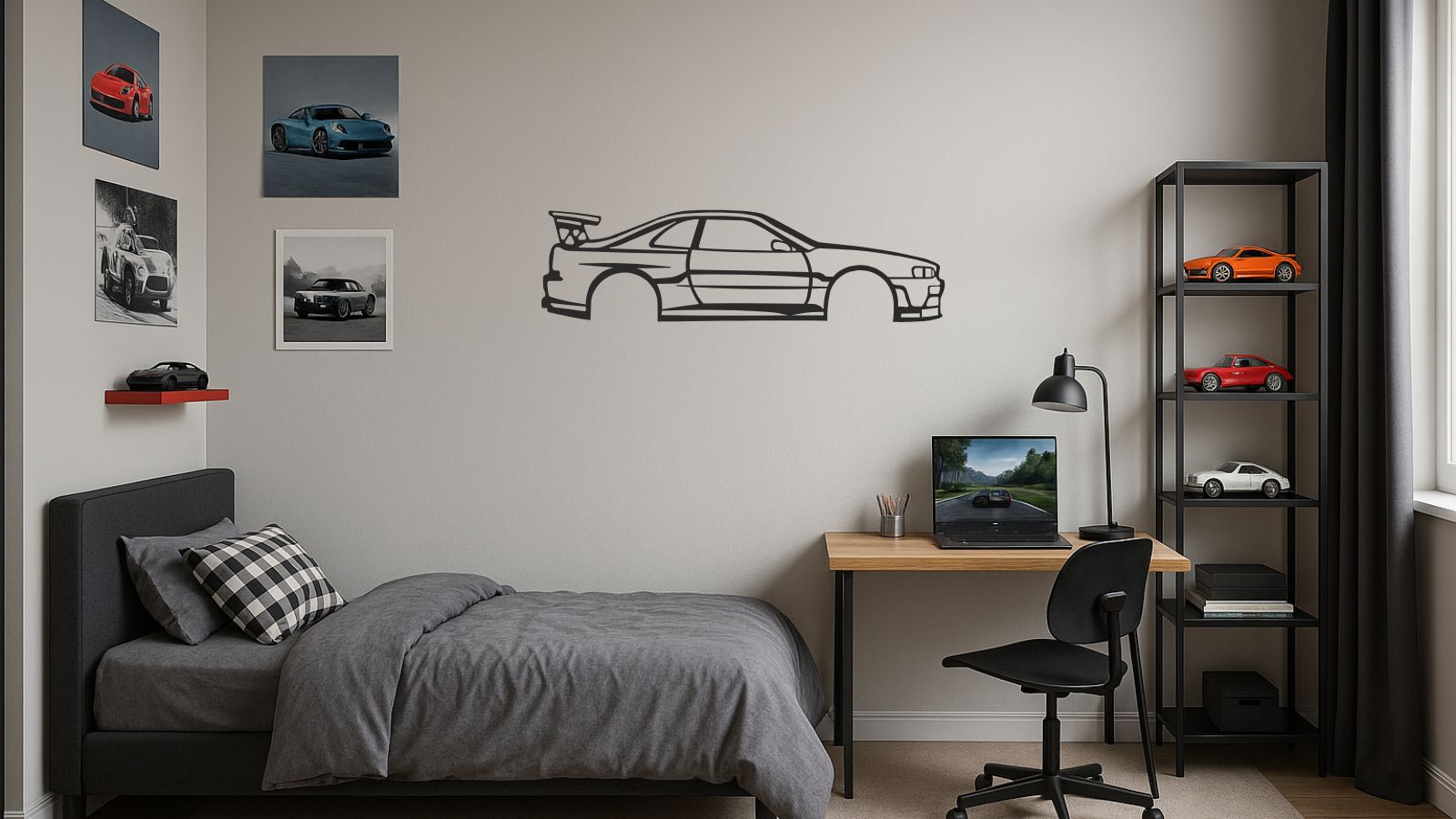Nissan Skyline – Découpe murale en acier