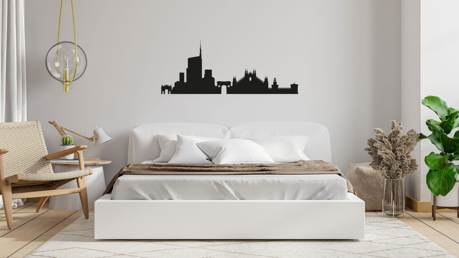 Skyline de Milan – Décoration murale en acier