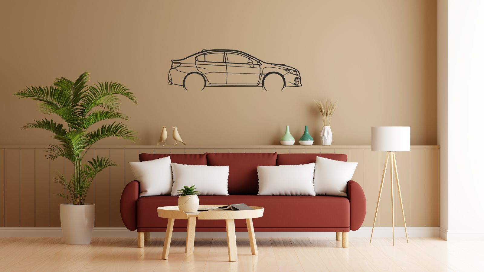 Subaru Impreza WRX – Découpe murale en acier