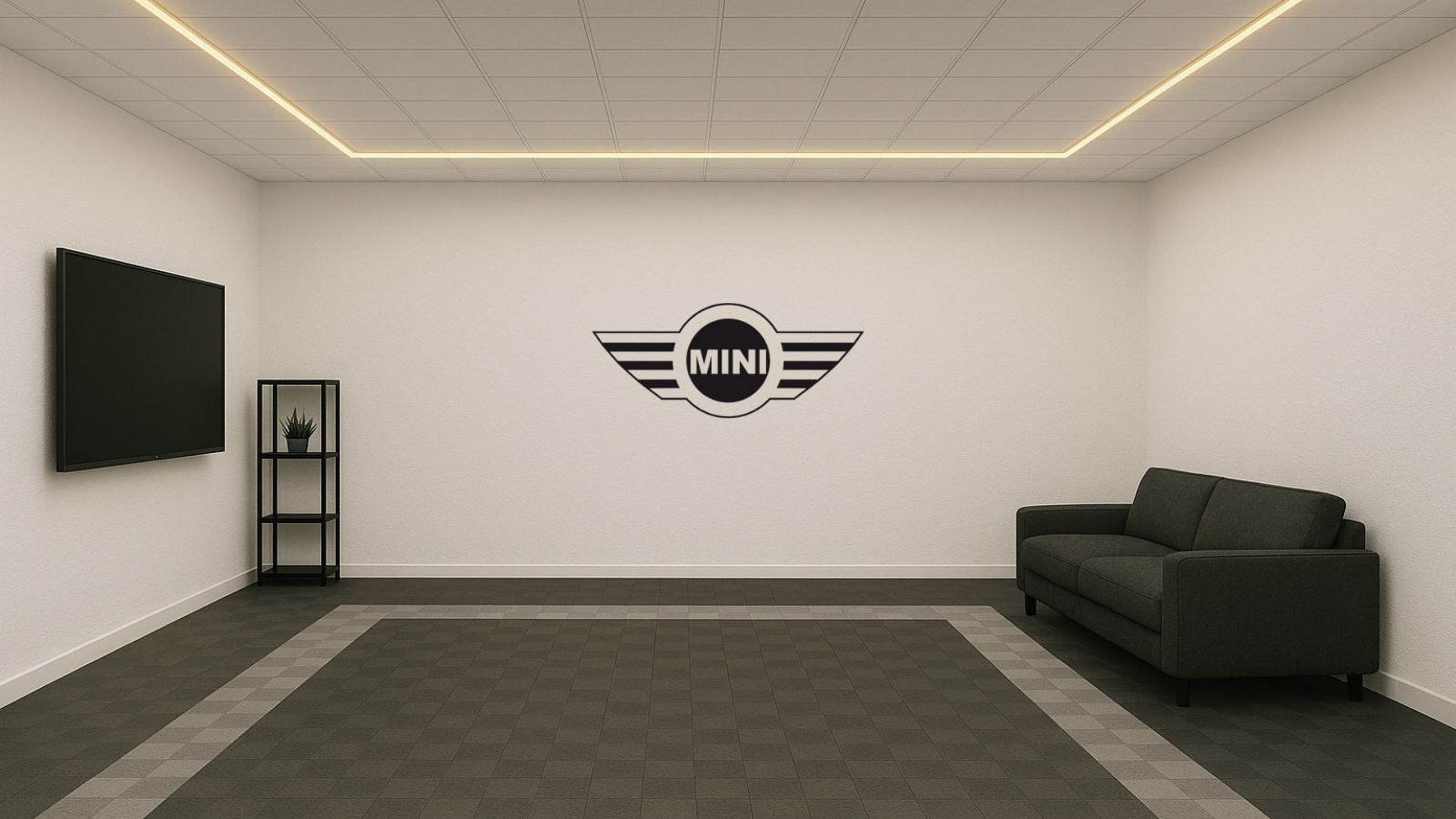 Logo MINI – Découpe murale en acier