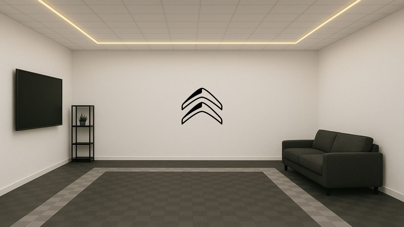 Logo Citroën – Découpe murale en acier