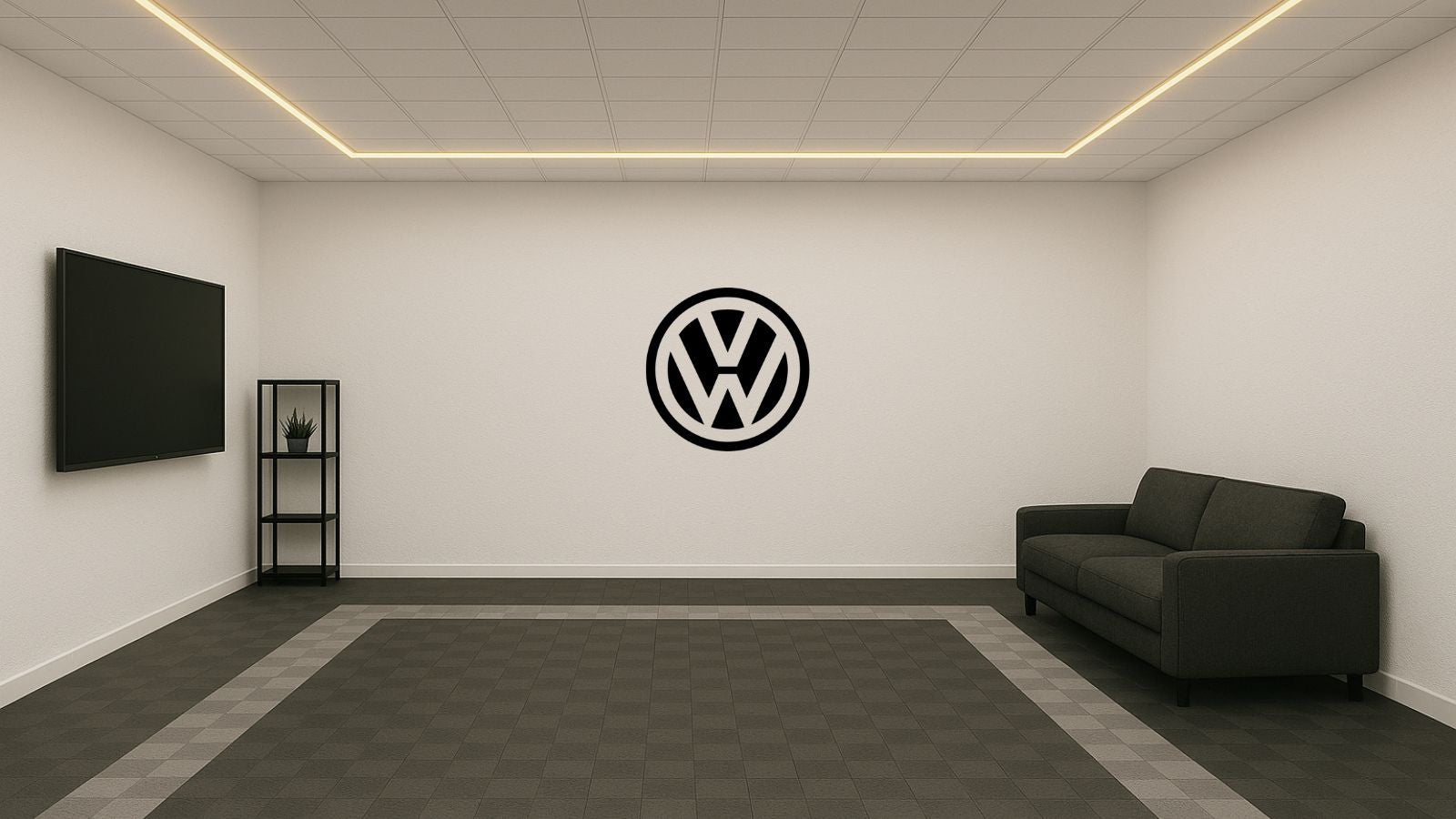 Logo Volkswagen – Découpe murale en acier