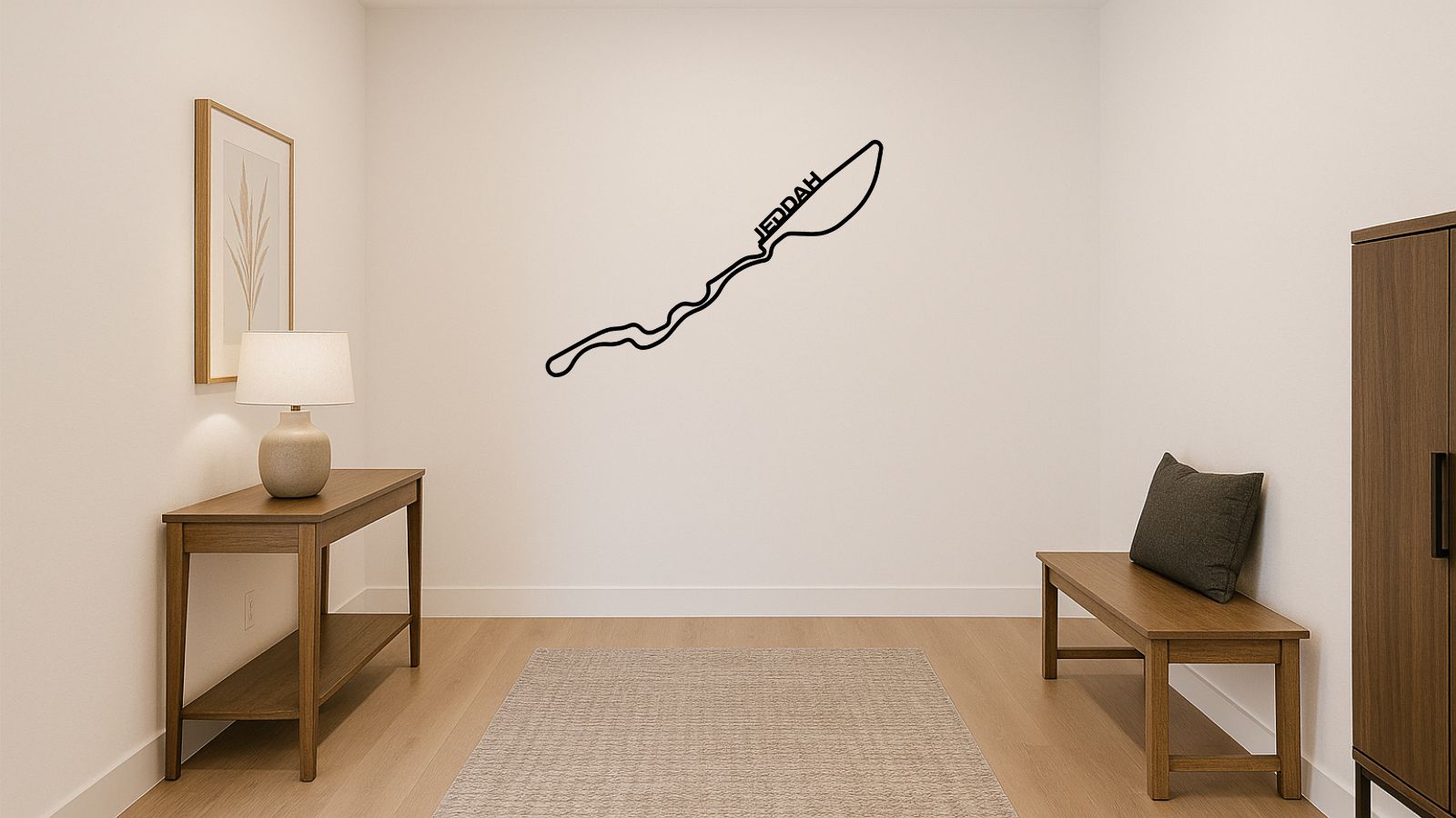 Circuit de Jeddah – Découpe murale en acier