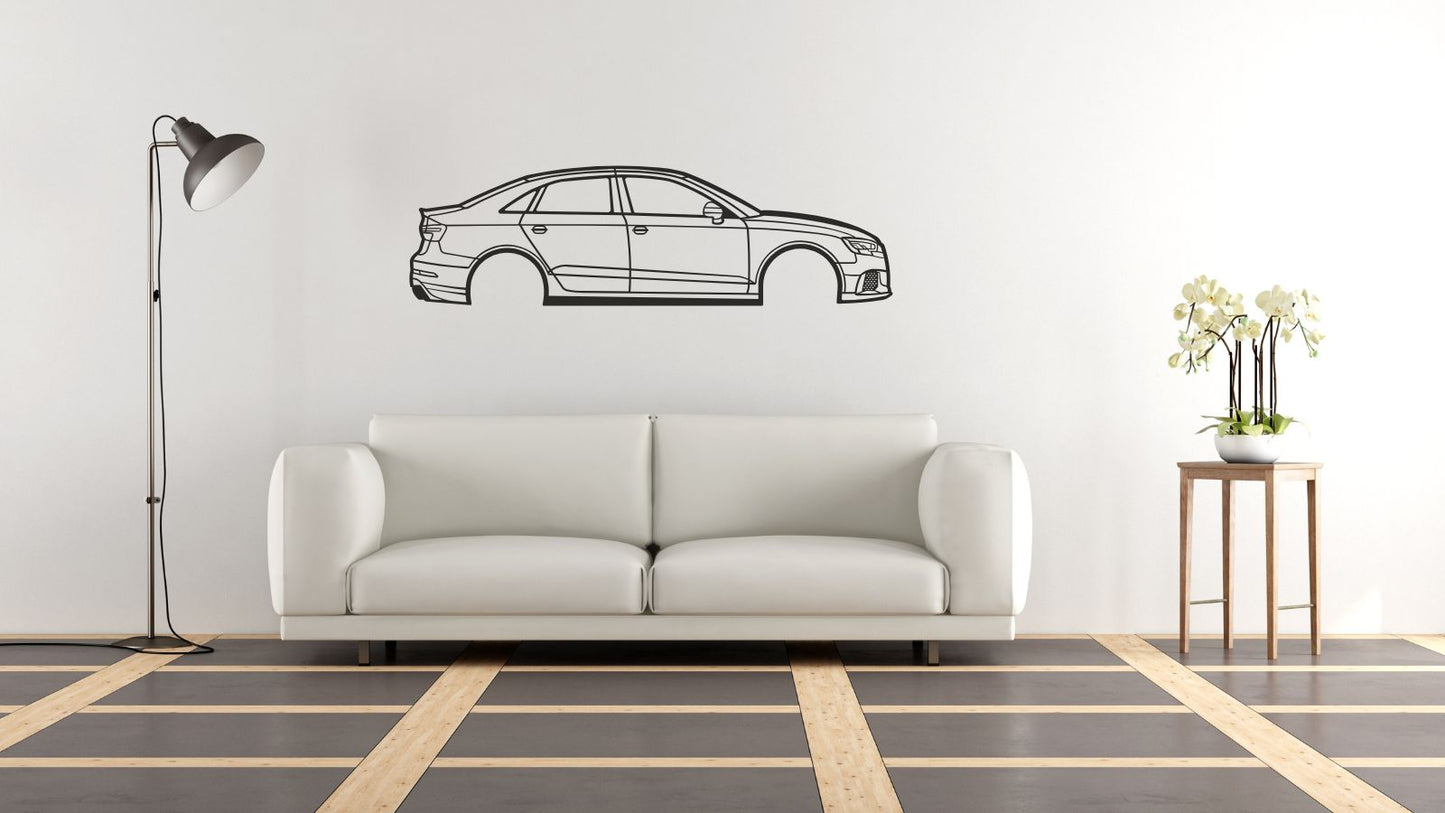 Audi RS3 – Découpe murale en acier