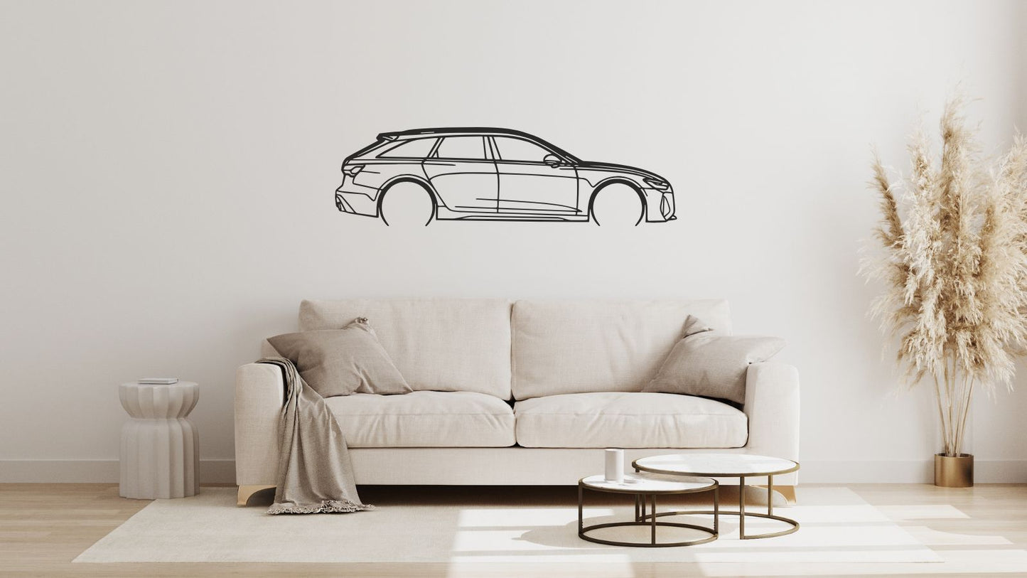 Audi RS6 – Découpe murale en acier