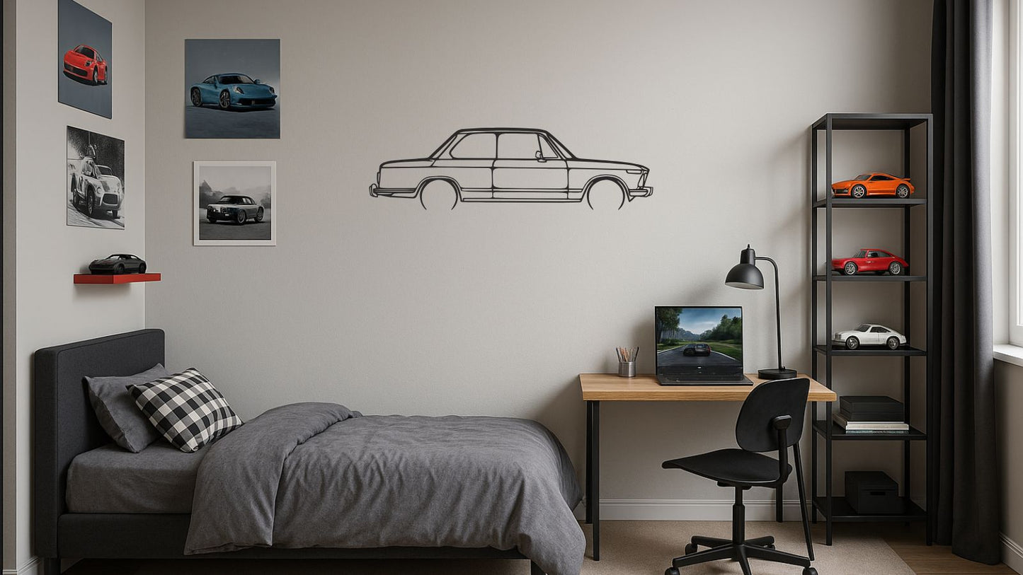 BMW 2002 (1974) – Découpe murale en acier