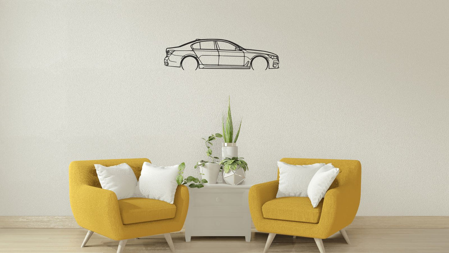 BMW 750i – Découpe murale en acier