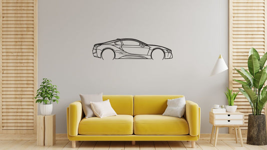 BMW i8 – Découpe murale en acier