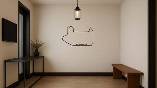 Circuit de Las Vegas – Découpe murale en acier