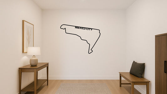 Circuit de Mexico – Découpe murale en acier