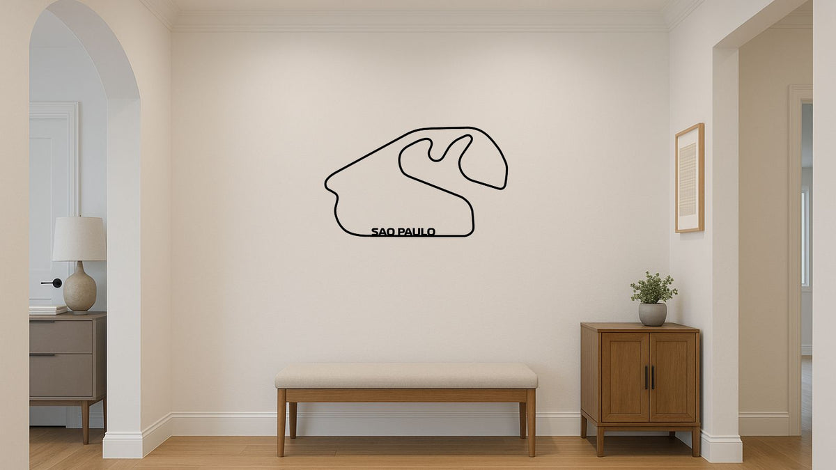 Ferline Circuit de São Paulo – Découpe murale en acier – Ferline