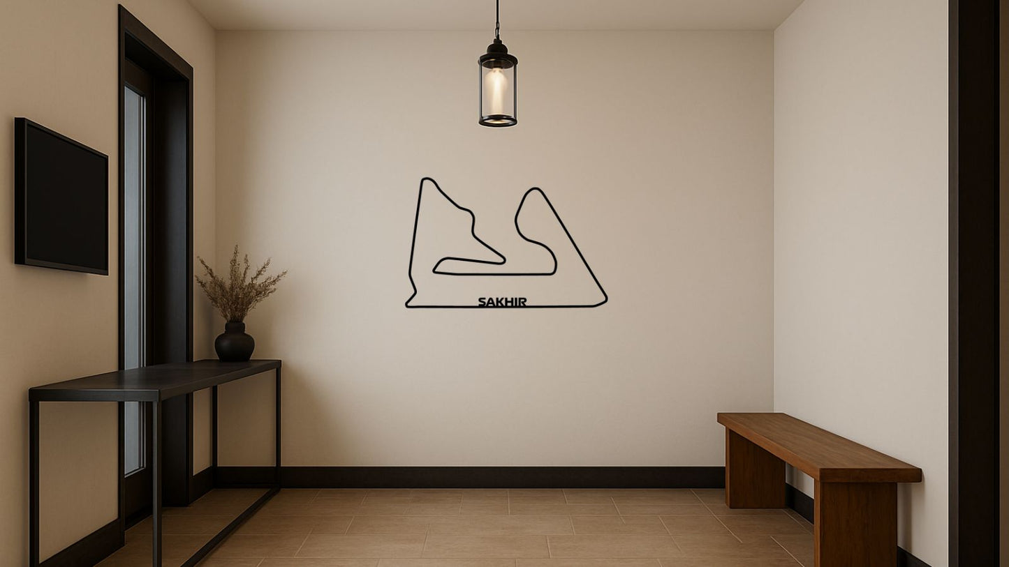 Circuit de Sakhir – Découpe murale en acier
