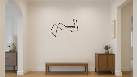 Circuit de Singapour – Découpe murale en acier