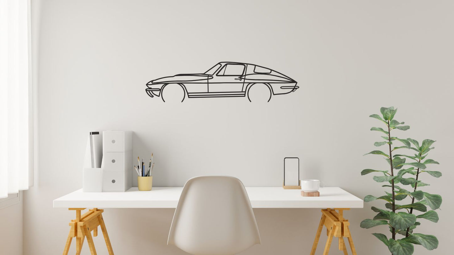 Corvette C3  stingray – Découpe murale en acier