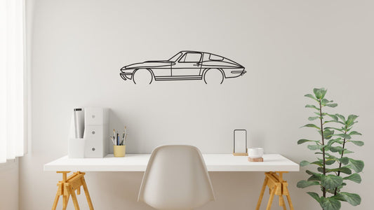 Corvette C3  stingray – Découpe murale en acier