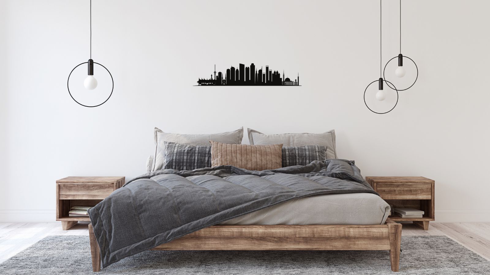 Skyline de Jakarta – Découpe murale en acier