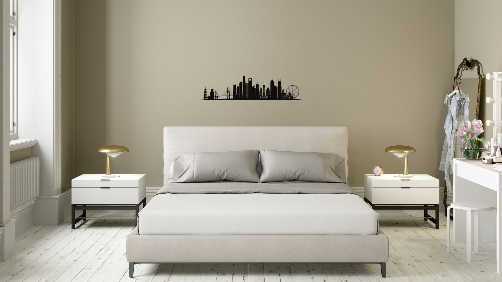 Skyline de Shanghai – Découpe murale en acier