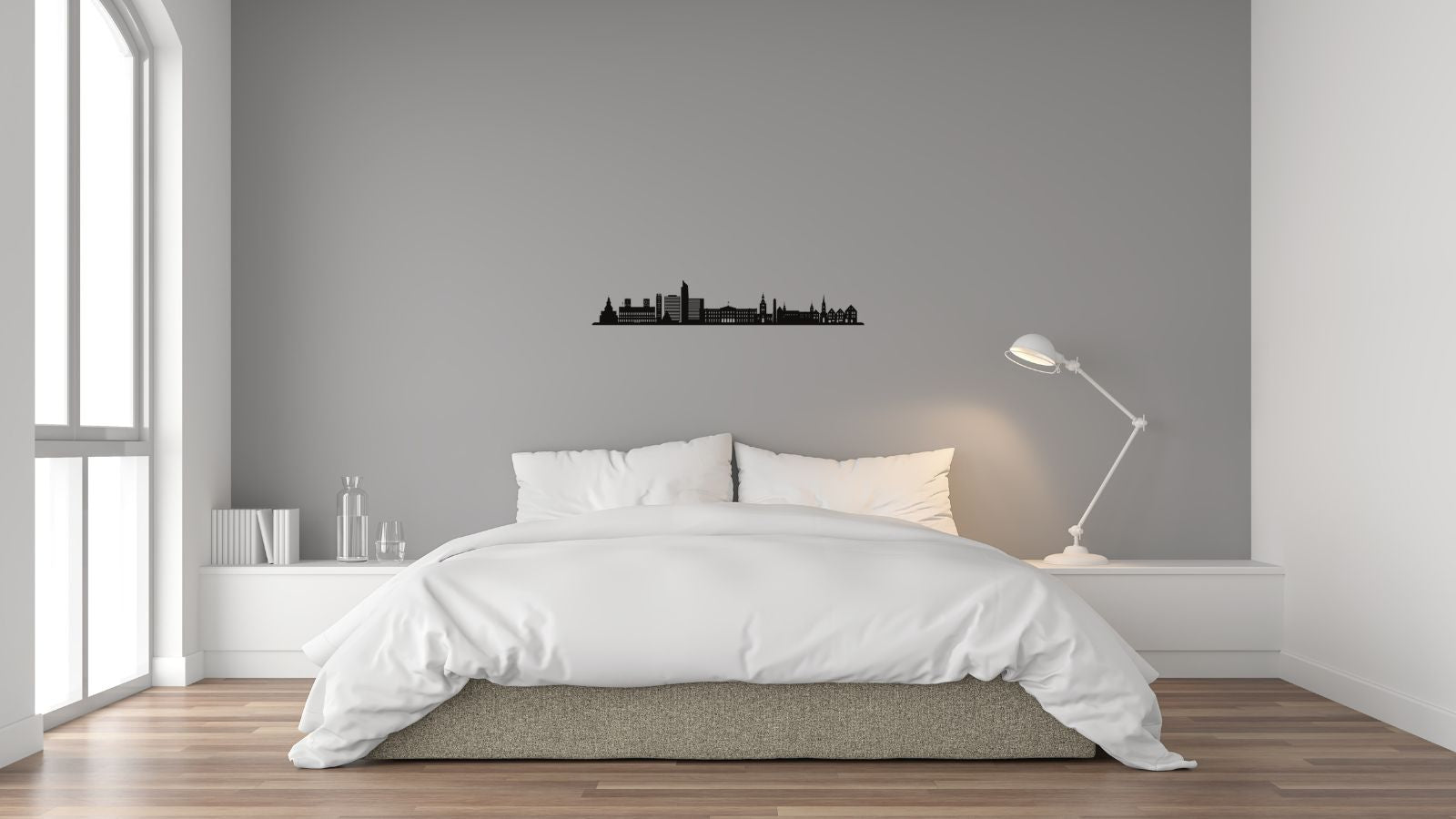 Skyline d’Oslo – Découpe murale en acier